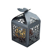25 Lacer Cut Lace Design Party Favor Boxes with Butterfly Top