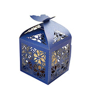 25 Lacer Cut Lace Design Party Favor Boxes with Butterfly Top