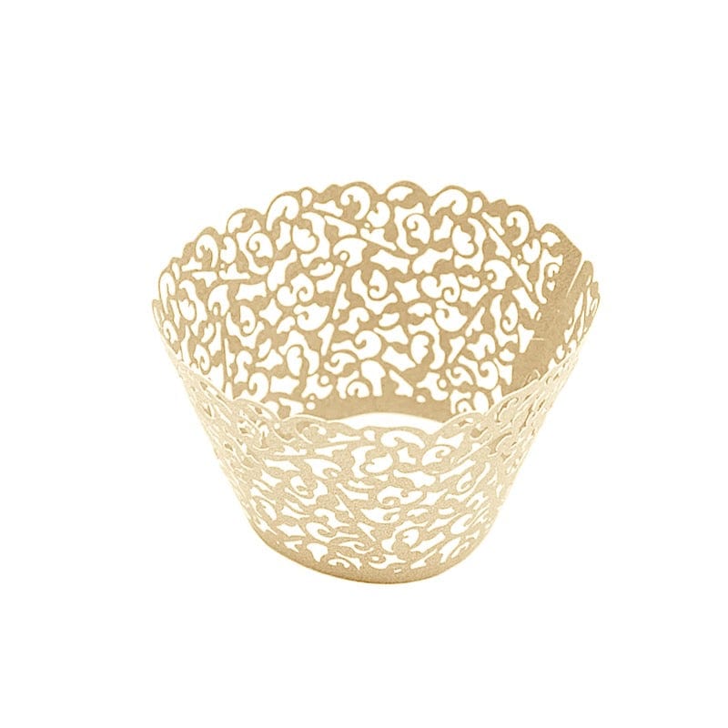 25 Laser Cut Lace Paper Cupcake Liners Muffin Wrappers