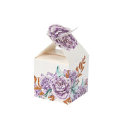 25 Lavender Peony Floral Top Party Favor Boxes - Lilac BOX_3X3_PEO02_LAV