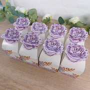 25 Lavender Peony Floral Top Party Favor Boxes - Lilac BOX_3X3_PEO02_LAV