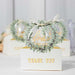 25 Love Wreath Party Favor Gift Boxes with Ribbon - White BOX_6X3_TOTE06_GRN