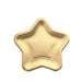 25 Matte Gold Star Shaped Paper Salad Dinner Plates - Disposable Tableware