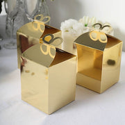 25 Metallic Foil Butterfly Top Favor Boxes