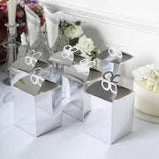 25 Metallic Foil Butterfly Top Favor Boxes