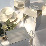 25 Metallic Foil Butterfly Top Favor Boxes