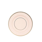 25 Metallic Round Paper Salad Dinner Plates with Textured Rim - Disposable Tableware DSP_PPR0011_8_046