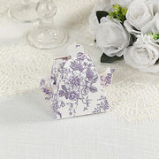 25 Mini Teapot 5" x 4" Gift Boxes with French Toile Floral Print