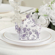 25 Mini Teapot 5" x 4" Gift Boxes with French Toile Floral Print