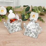 25 Mini Teapot 5" x 4" Gift Boxes with French Toile Floral Print
