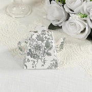 25 Mini Teapot 5" x 4" Gift Boxes with French Toile Floral Print