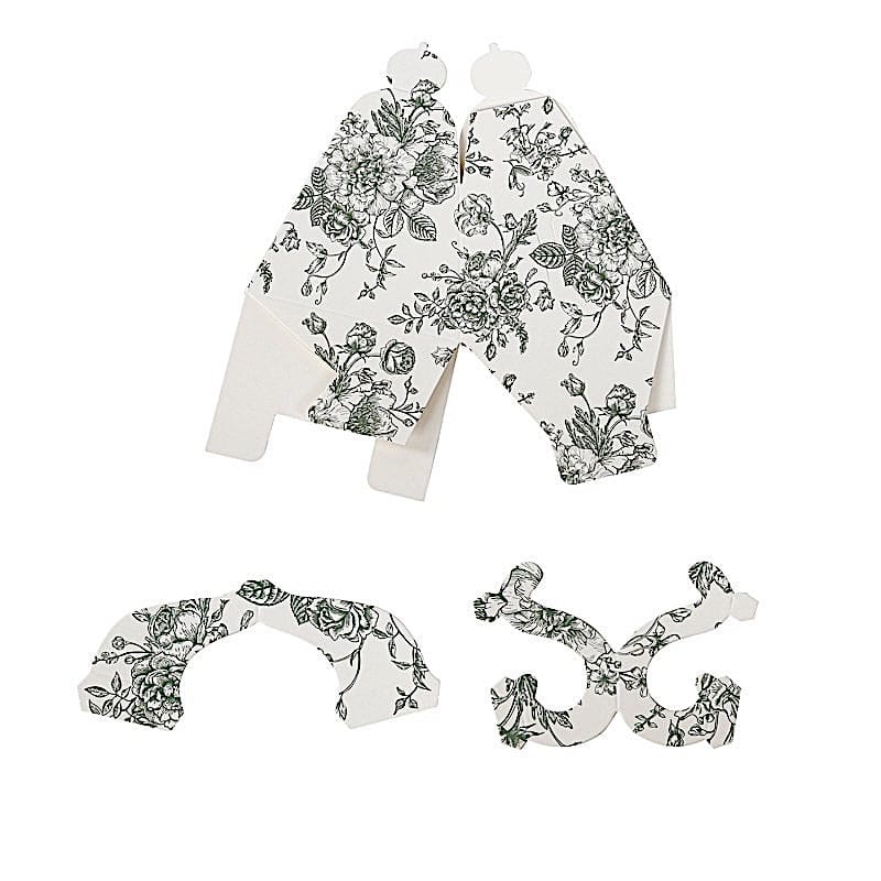 25 Mini Teapot 5" x 4" Gift Boxes with French Toile Floral Print