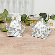 25 Mini Teapot 5" x 4" Gift Boxes with French Toile Floral Print