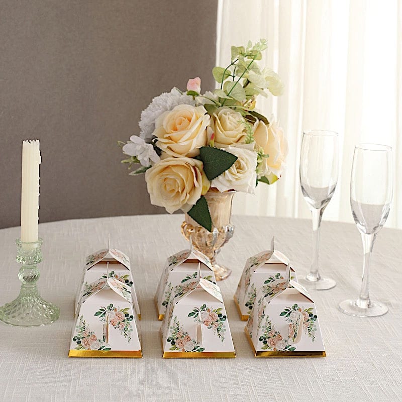 25 Mini Teapot Gift Boxes with Floral Print