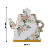 25 Mini Teapot Gift Boxes with Floral Print