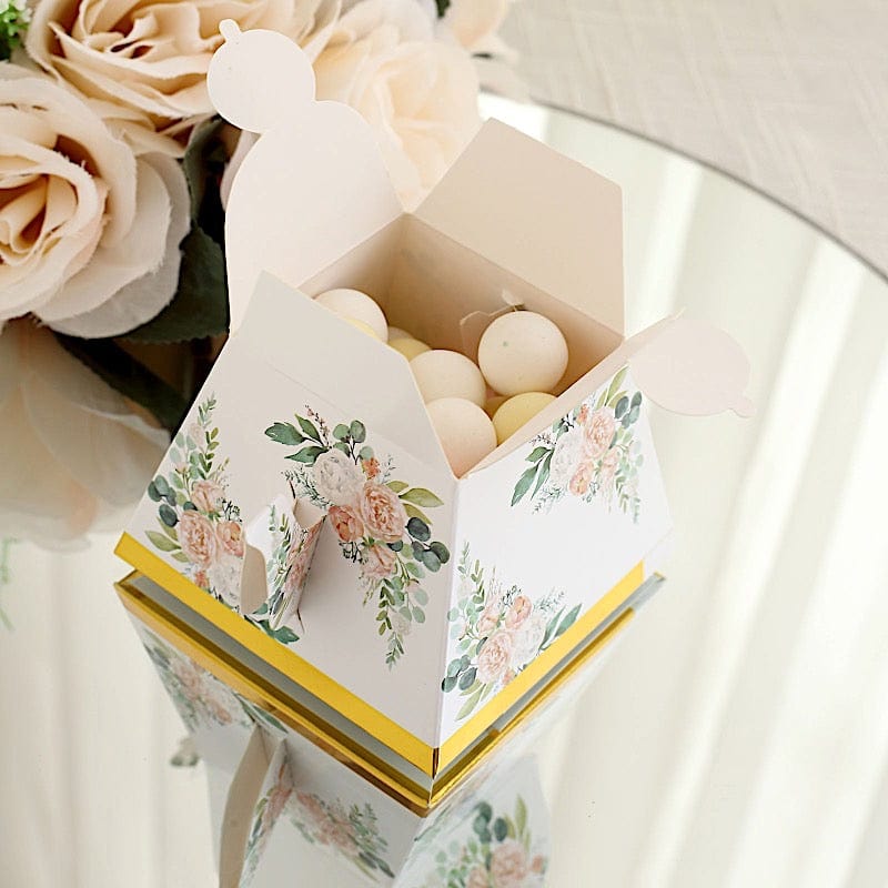 25 Mini Teapot Gift Boxes with Floral Print