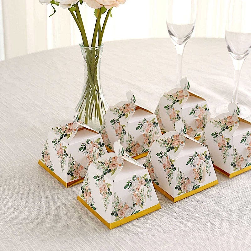 25 Mini Teapot Gift Boxes with Floral Print
