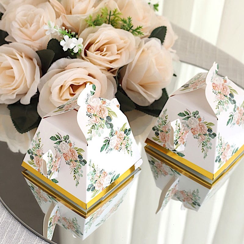 25 Mini Teapot Gift Boxes with Floral Print