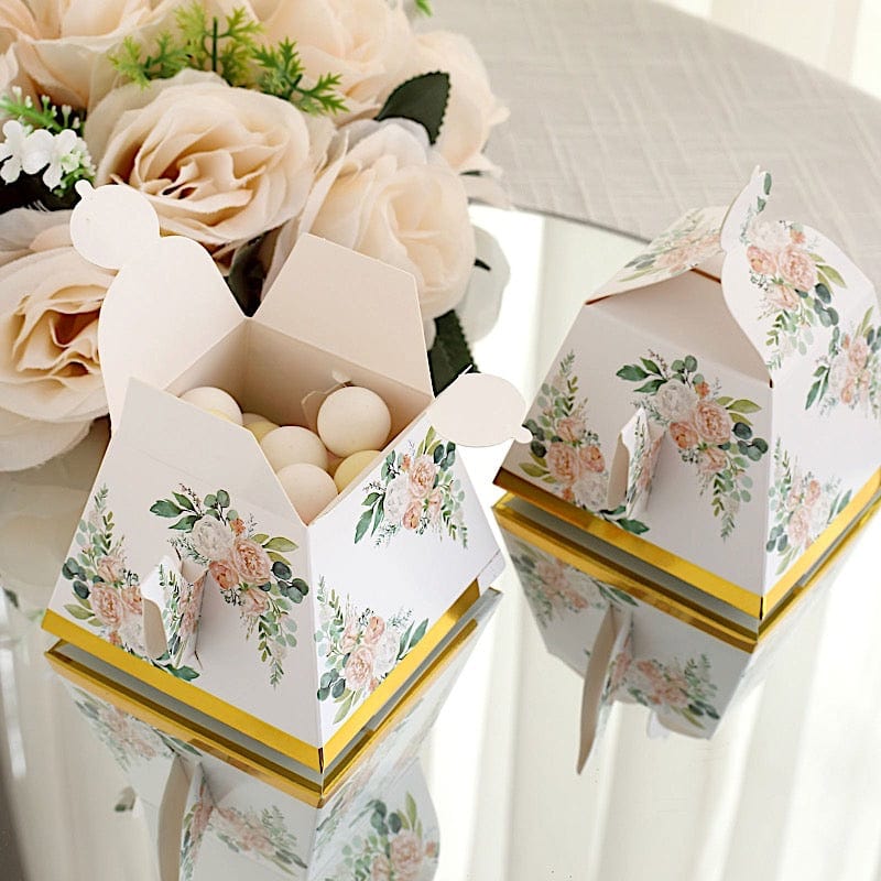 25 Mini Teapot Gift Boxes with Floral Print
