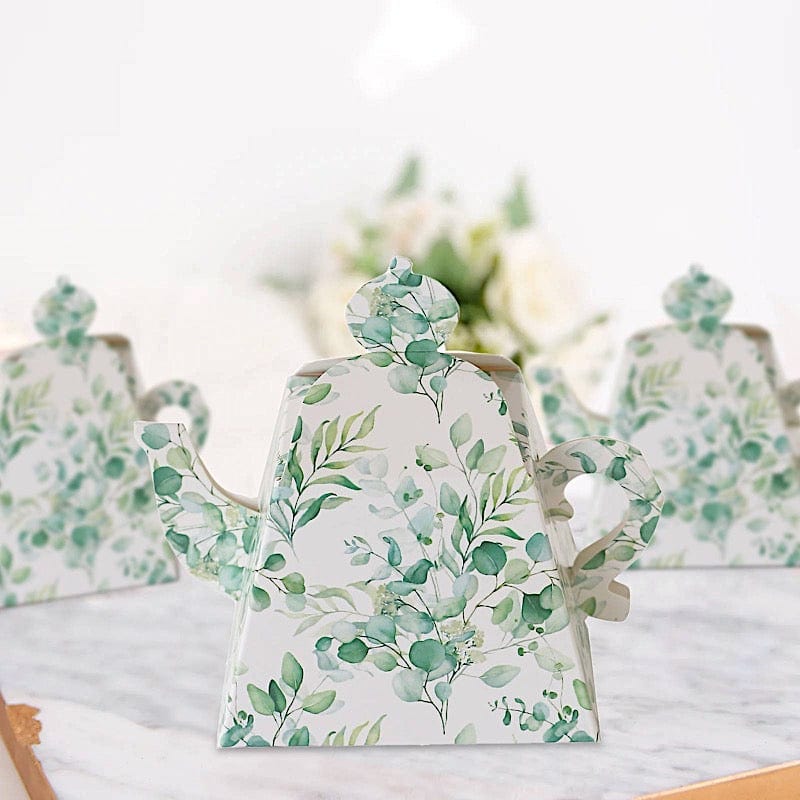 25 Mini Teapot Gift Boxes with Floral Print