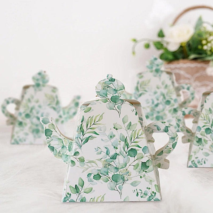 25 Mini Teapot Gift Boxes with Floral Print