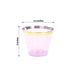 25 Pack 9 oz Plastiс Party Cups with Gold Rim - Disposable Tumblers