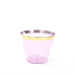 25 Pack 9 oz Plastiс Party Cups with Gold Rim - Disposable Tumblers