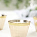 25 Pack 9 oz Plastiс Party Cups with Gold Rim - Disposable Tumblers