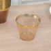 25 Pack 9 oz Plastiс Party Cups with Gold Rim - Disposable Tumblers