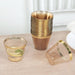 25 Pack 9 oz Plastiс Party Cups with Gold Rim - Disposable Tumblers