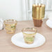 25 Pack 9 oz Plastiс Party Cups with Gold Rim - Disposable Tumblers