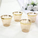 25 Pack 9 oz Plastiс Party Cups with Gold Rim - Disposable Tumblers