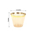 25 Pack 9 oz Plastiс Party Cups with Gold Rim - Disposable Tumblers