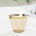 25 Pack 9 oz Plastiс Party Cups with Gold Rim - Disposable Tumblers