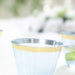 25 Pack 9 oz Plastiс Party Cups with Gold Rim - Disposable Tumblers