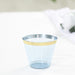 25 Pack 9 oz Plastiс Party Cups with Gold Rim - Disposable Tumblers