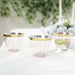 25 Pack 9 oz Plastiс Party Cups with Gold Rim - Disposable Tumblers