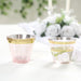 25 Pack 9 oz Plastiс Party Cups with Gold Rim - Disposable Tumblers