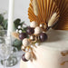 25 Palm Leaf Flower Ball Cake Toppers - Assorted CAKE_TOP_014_MIX_NAT