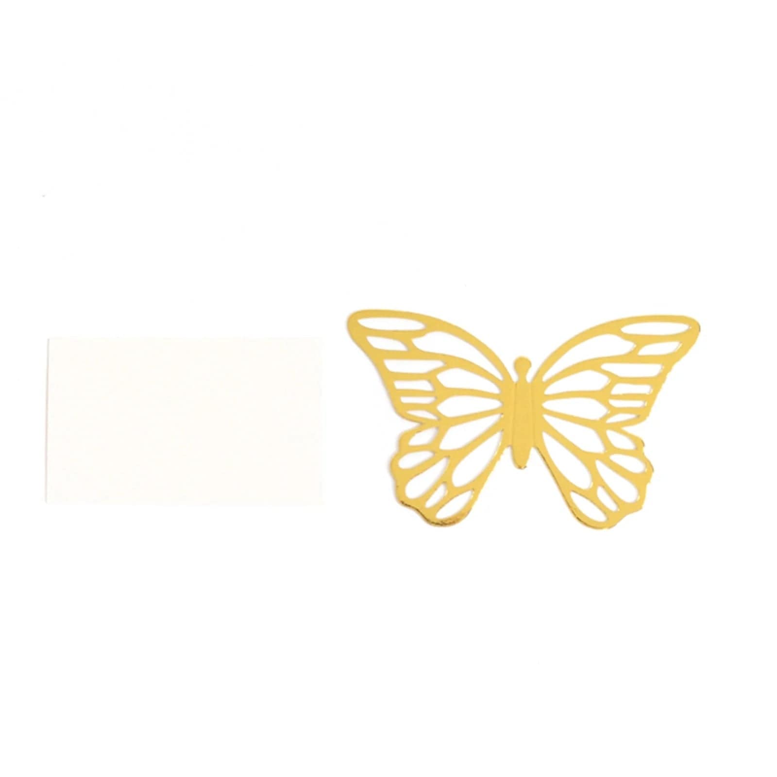 25 Paper Butterfly Place Card Holders with White Printable Cards