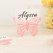 25 Paper Butterfly Place Card Holders with White Printable Cards
