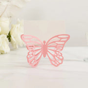 25 Paper Butterfly Place Card Holders with White Printable Cards