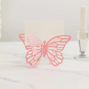 25 Paper Butterfly Place Card Holders with White Printable Cards