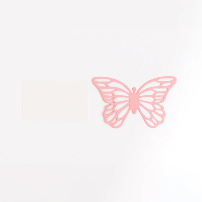 25 Paper Butterfly Place Card Holders with White Printable Cards