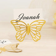 25 Paper Butterfly Place Card Holders with White Printable Cards