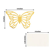 25 Paper Butterfly Place Card Holders with White Printable Cards