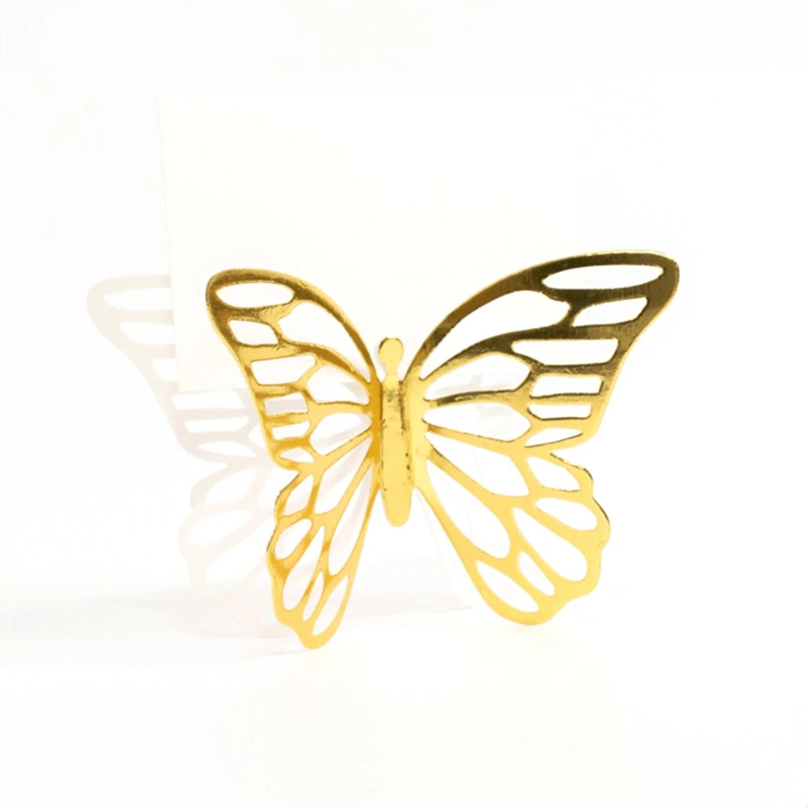 25 Paper Butterfly Place Card Holders with White Printable Cards CARD_PAP03_3X5_GOLD