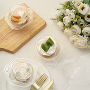 25 pcs 4" Cupcake Boxes with Dome Lid Wedding Favor Holders - Clear BOX_CUP_CAKE09_CLR