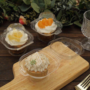 25 pcs 4" Cupcake Boxes with Dome Lid Wedding Favor Holders - Clear BOX_CUP_CAKE09_CLR