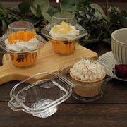 25 pcs 4" Cupcake Boxes with Dome Lid Wedding Favor Holders - Clear BOX_CUP_CAKE09_CLR